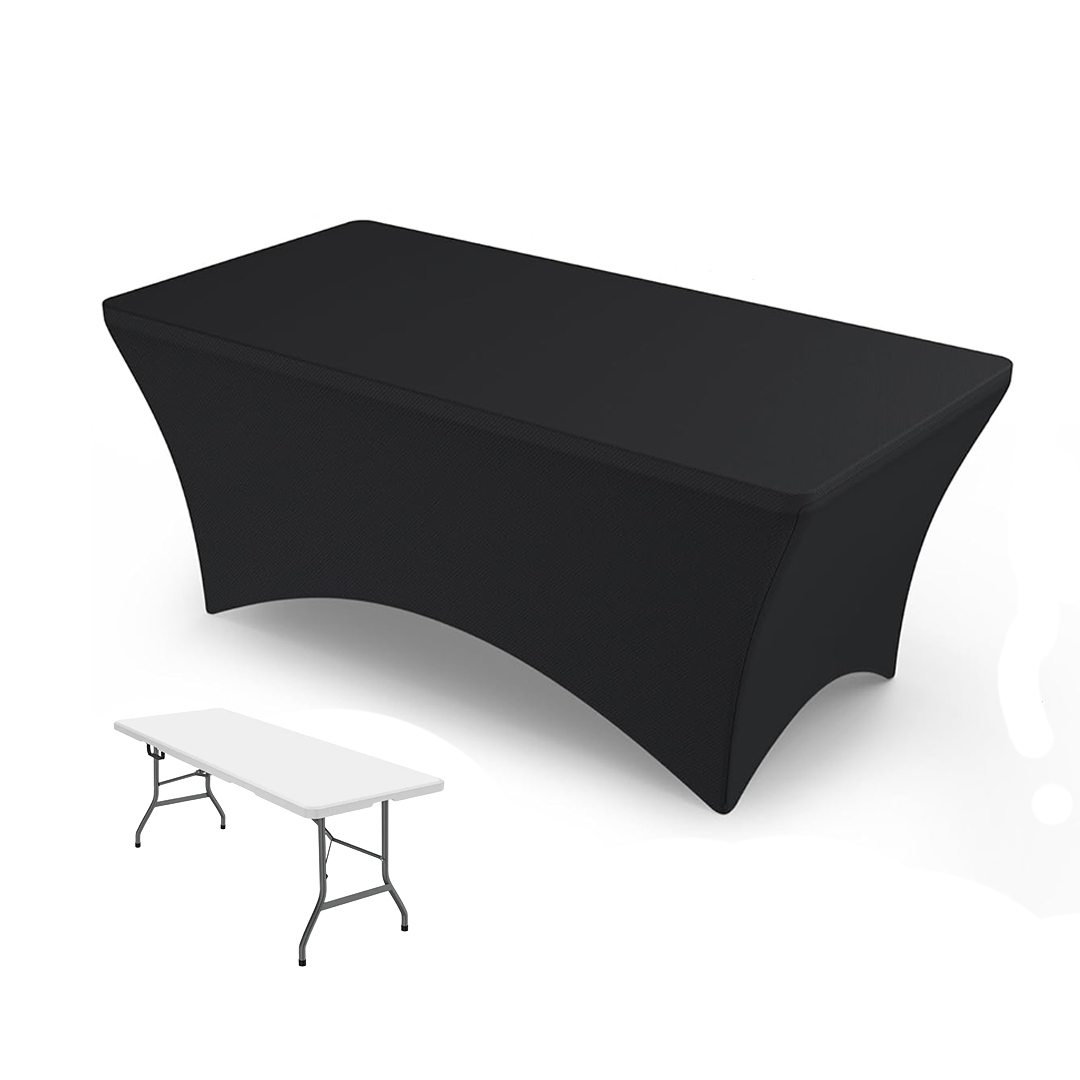 Folding Table Cover Black 6ft Folding Table Cover